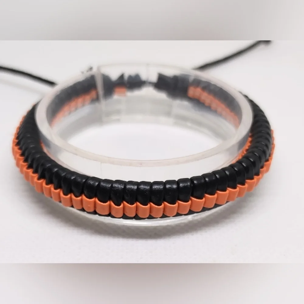 Leather Bracelet Men's Braided‎ Brown New f95